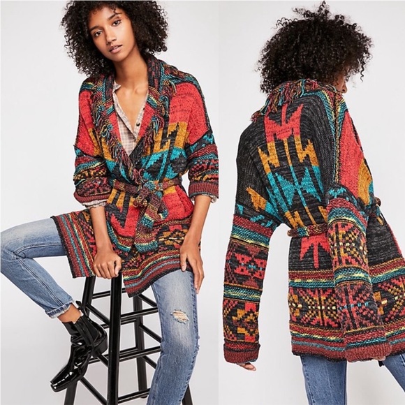 Free People Sweaters - Free People Boho Wild West Cardigan Duster
